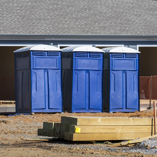 how often are the portable restrooms cleaned and serviced during a rental period in Chackbay LA